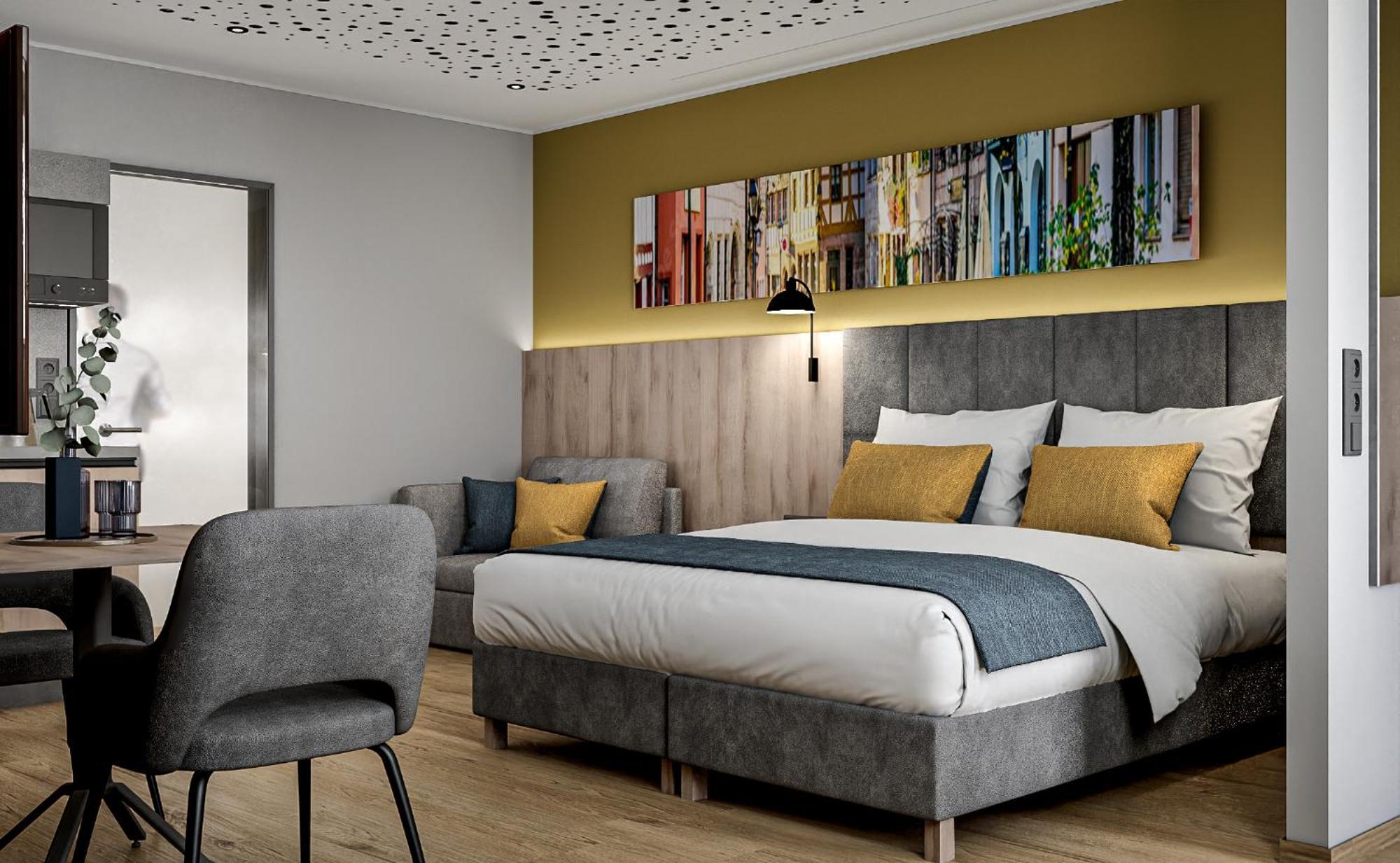 Xzllenz Traum Studio-Apartment, Frei-Parken, U-Bahn, Kueche 뉘른베르크 객실 사진
