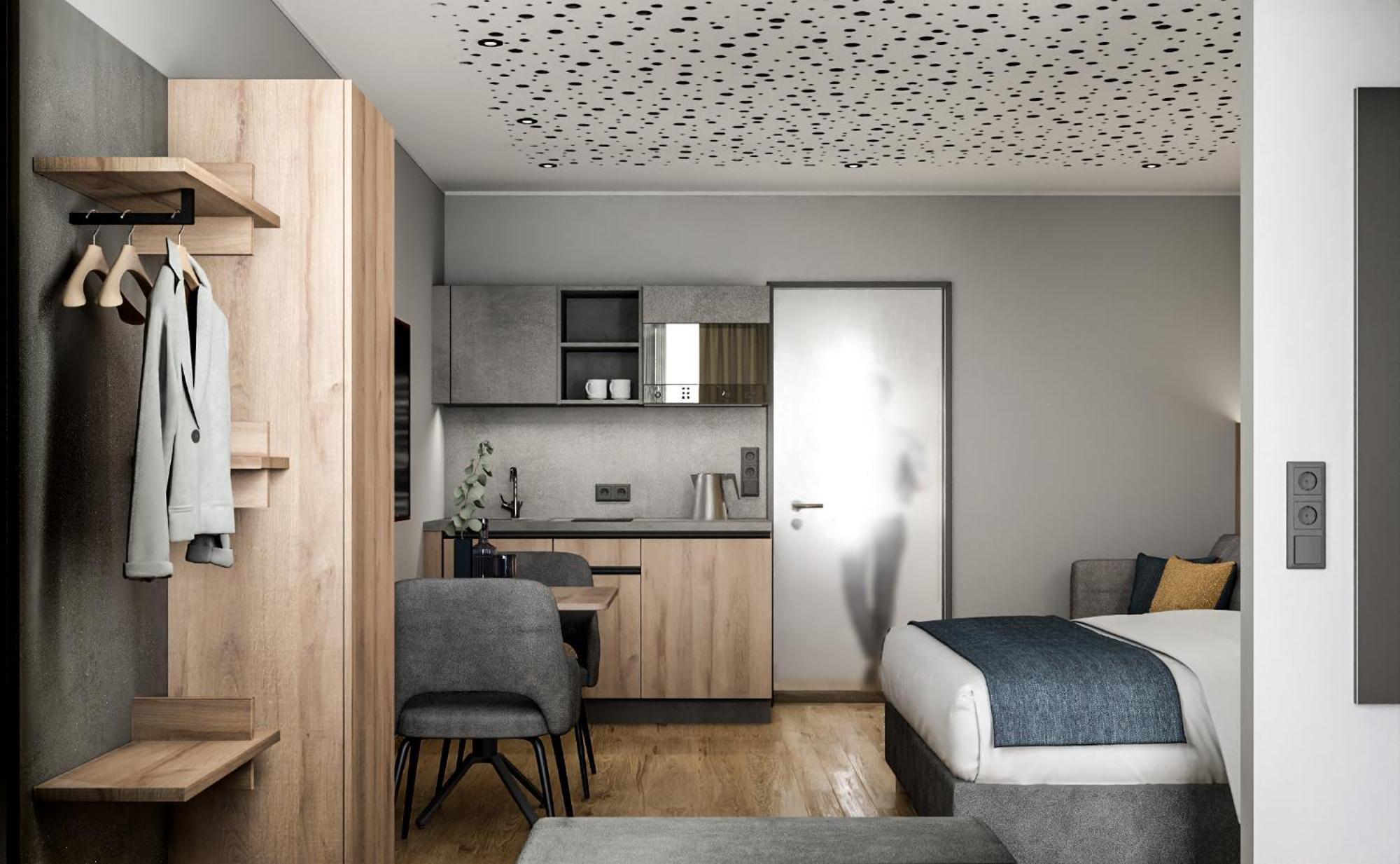 Xzllenz Traum Studio-Apartment, Frei-Parken, U-Bahn, Kueche 뉘른베르크 객실 사진
